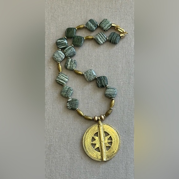 22 inch Zebra Jasper bead necklace NWOT - Picture 6 of 11